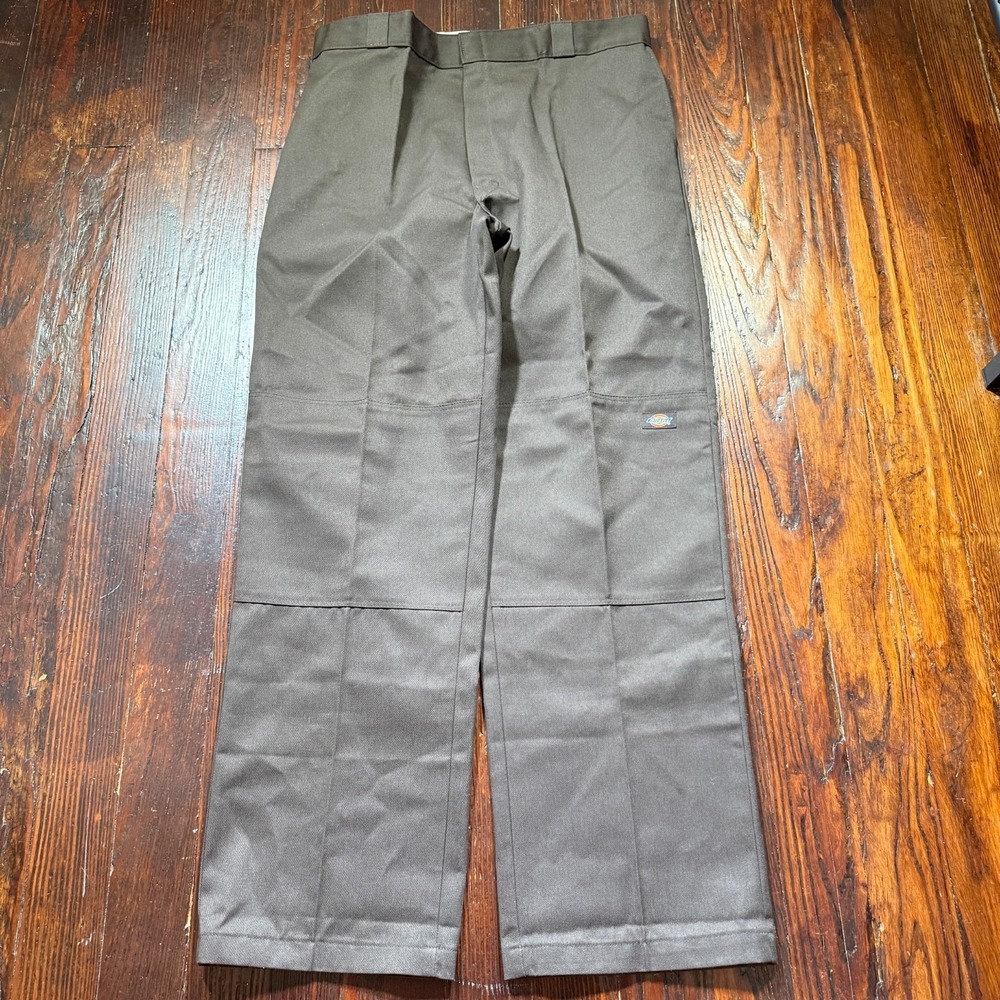 Vintage Dickies Pants Mens 38x34 Brown Chino Double Knee Loose Fit‎ Baggy Twill